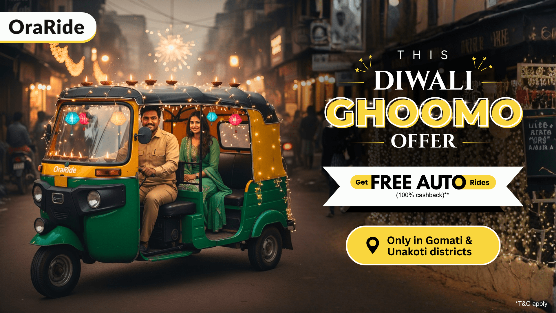 OraRide Diwali Offer Banner